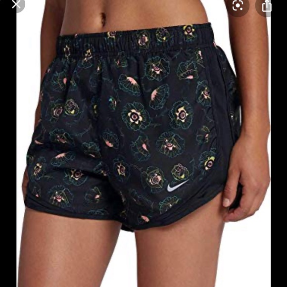 nike tempo floral shorts